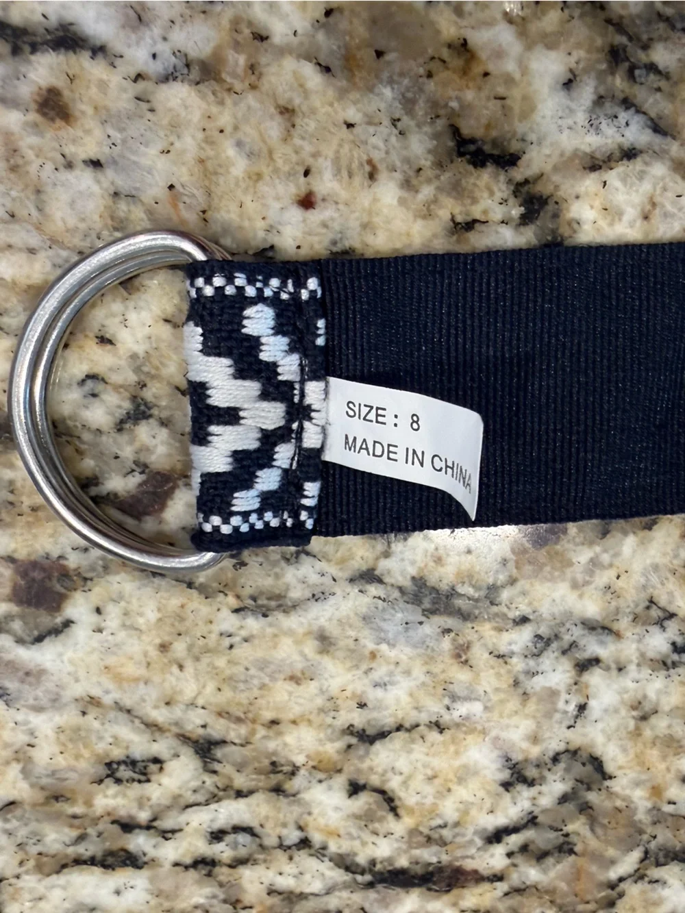 Country western Aztec belt monochromatic black white gorpcore casual 39” SZ 8